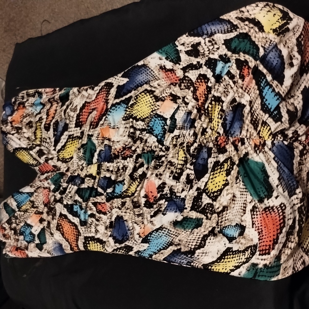 Snake skinned pattern dress